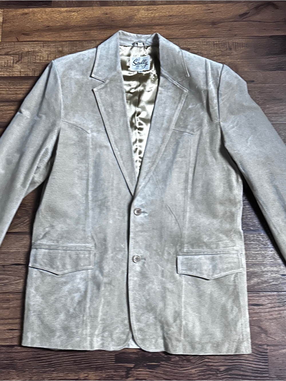 Scully ~ Men's Size 42 (X-Large) ~ Beige ~ Leather Suede Blazer Jacket - Picture 11 of 16
